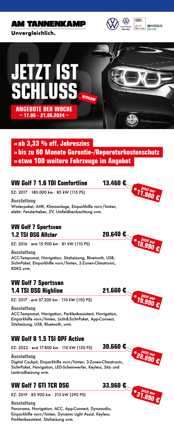 Autohaus Tannenkamp Newsletter Juni
