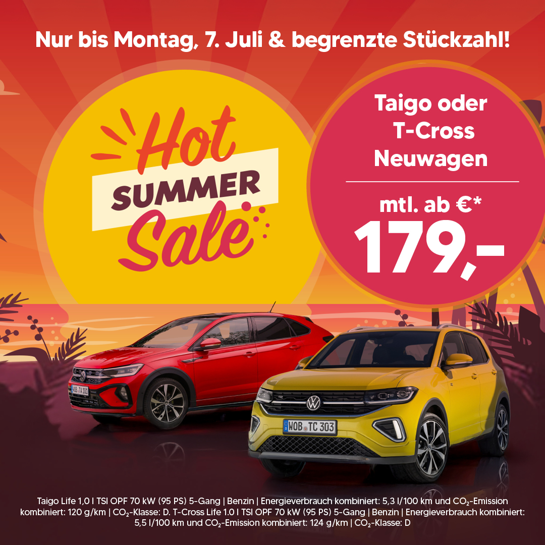 VW Taigo & T-Cross Hot Summer Sale